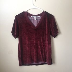 NWOT Crushed Red Velvet Tee
